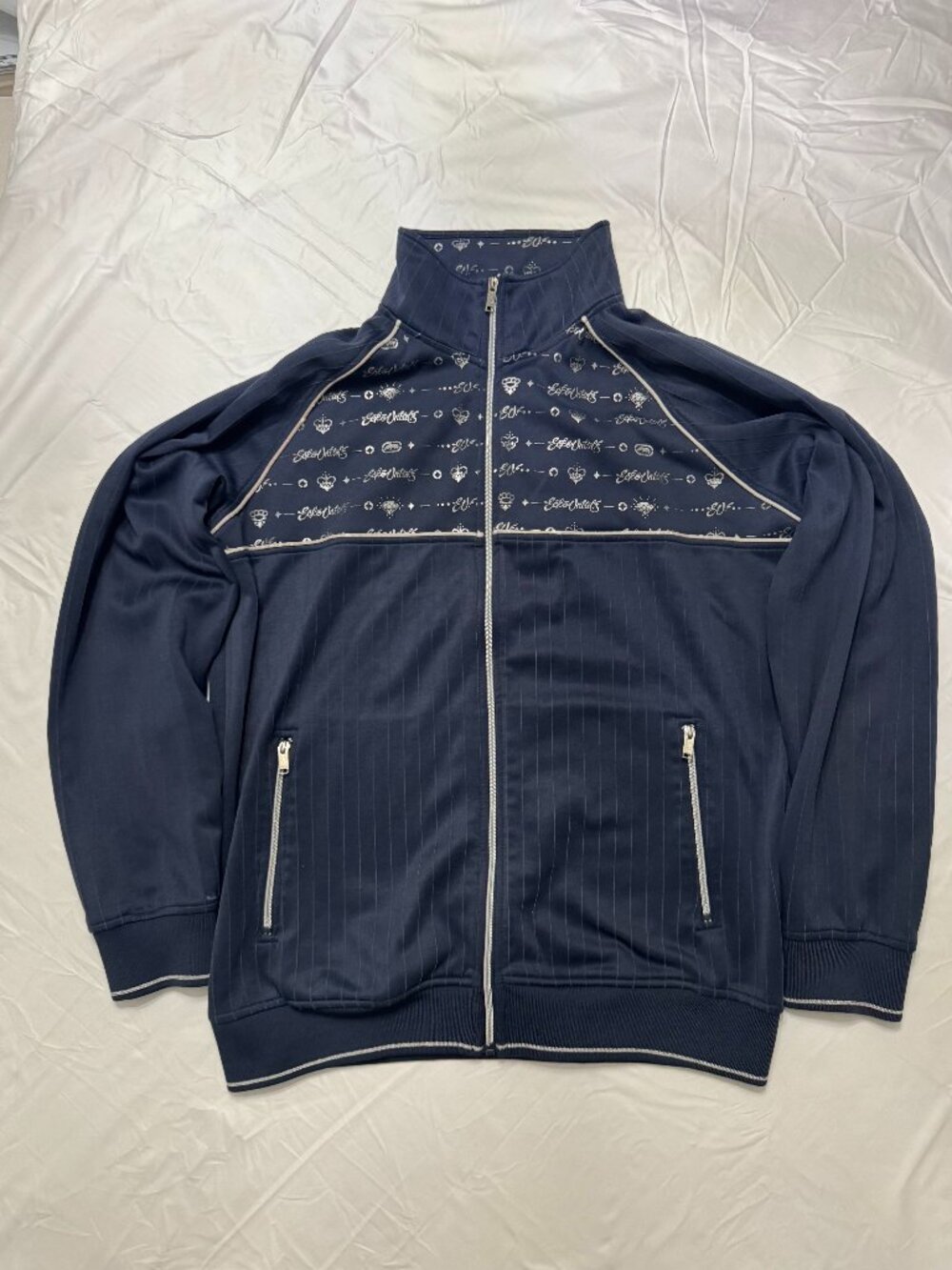 Ecko Unltd Navy Track Jacket Men's Large